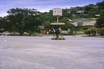 A policeman on point duty at the busiest intersection in Port Moresby